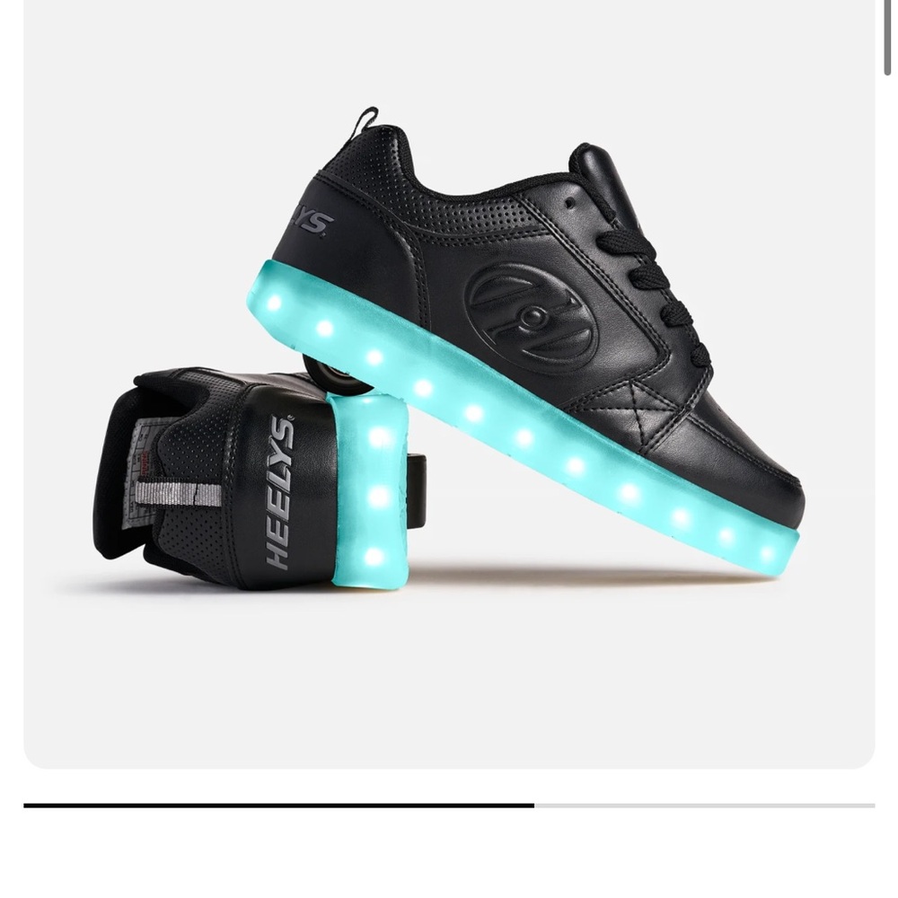Adult Heelys Light Up Sneakers Premium 1 Lo (Black)